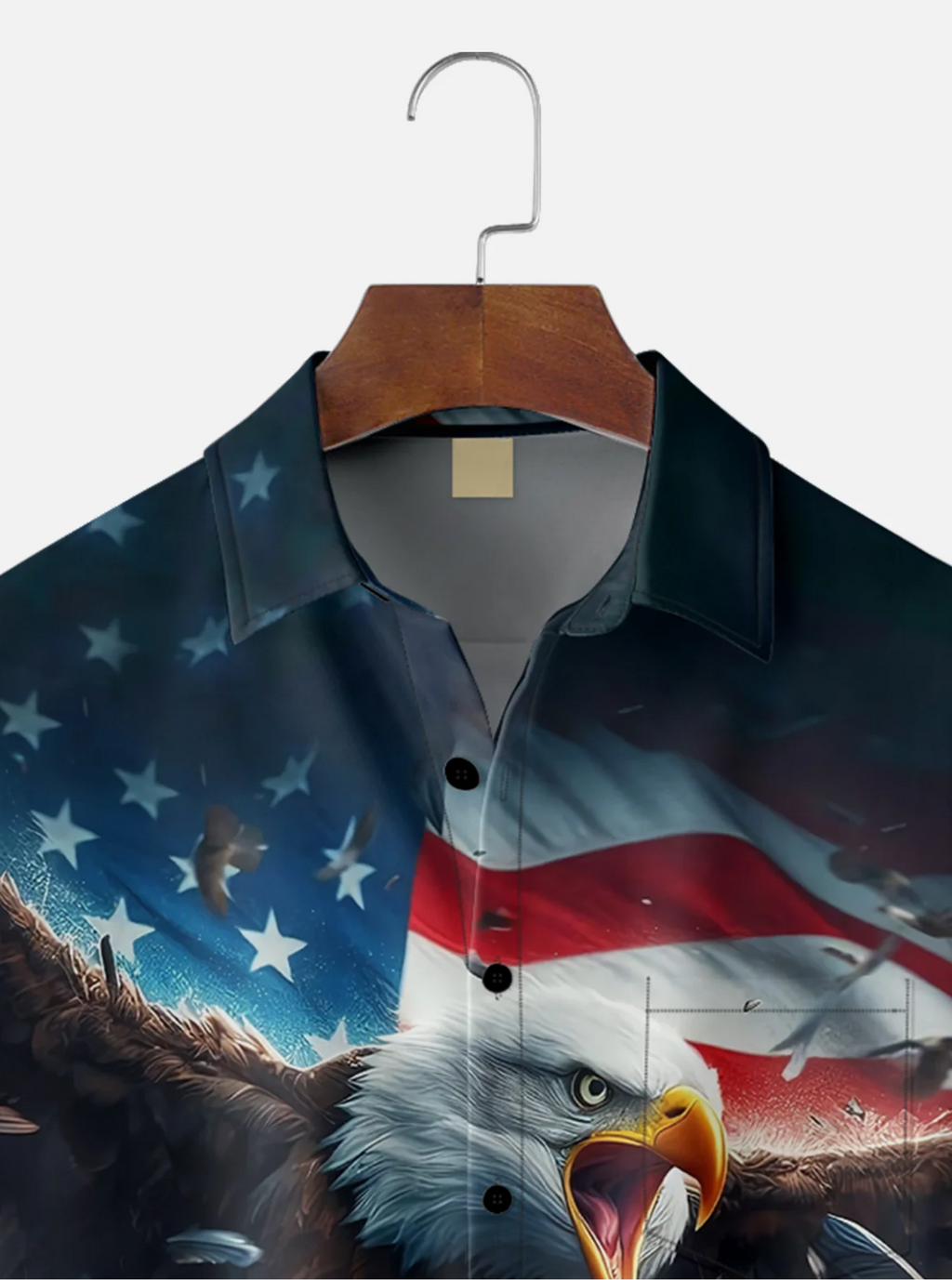 Avant-garde Bald Eagle Fantasy American Flag Hawaiian Golf Shirt, 250th Anniversary Tropical Vibe Men's Golf Shirt