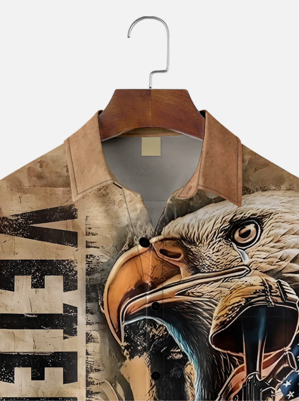 Memorial Day American Flag Veterans Eagle Hawaiian Golf Shirt, 250th Anniversary Tropical Vibe Men's Golf Shirt