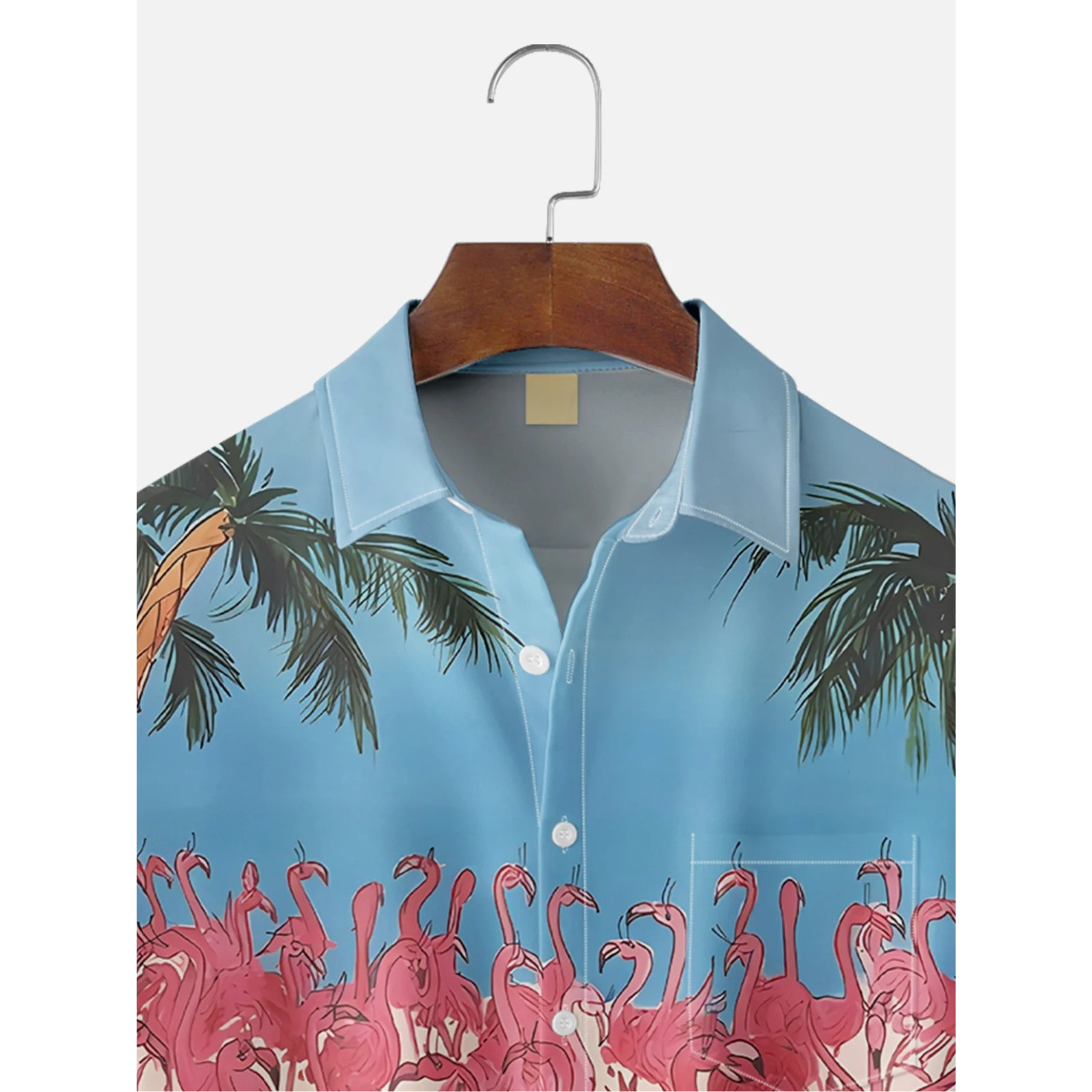 Flamingo Beach Resort Hawaiian Golf Shirt,  Men's Golf Shirt, Tropical Vibe Funny Golf Shirt