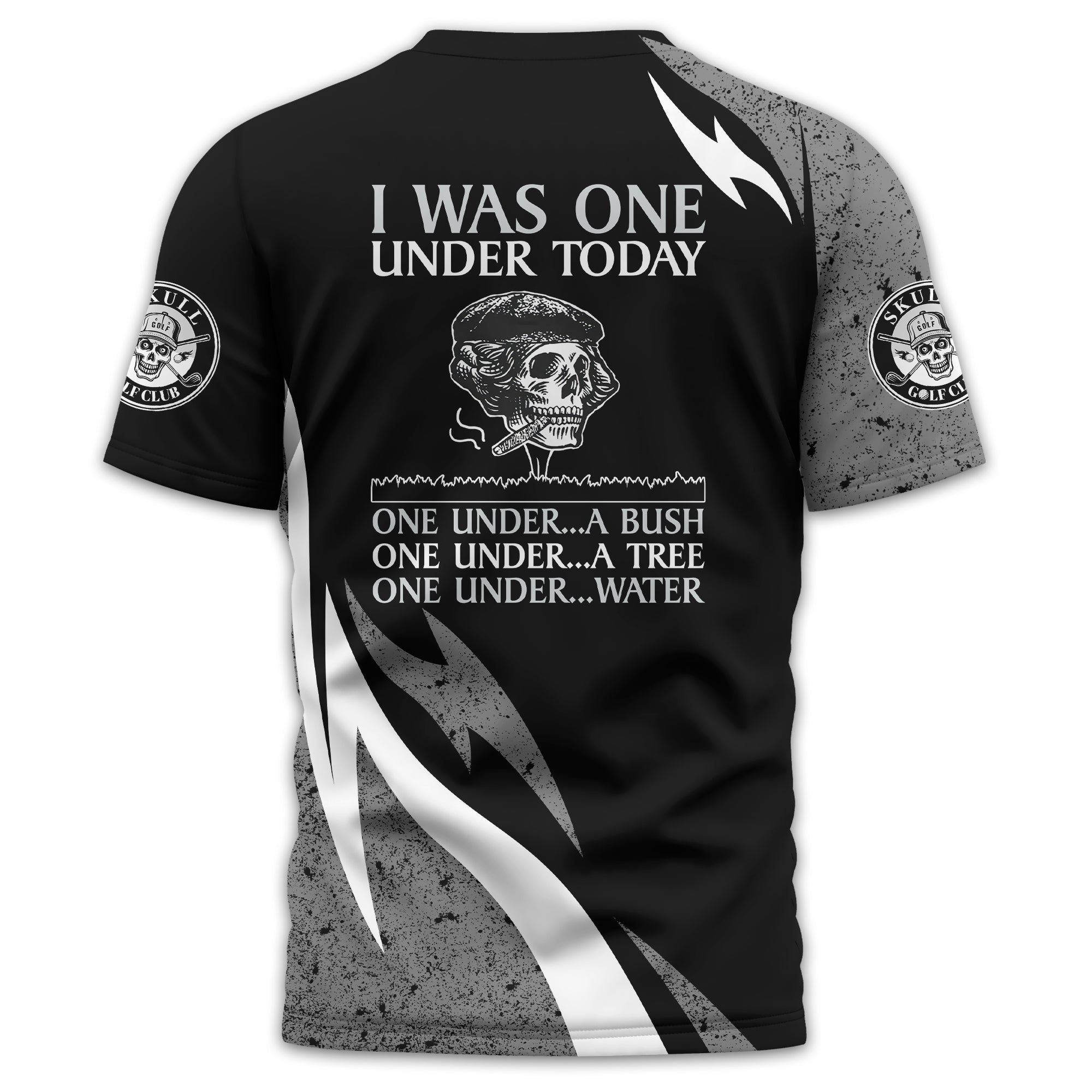 I Was One Under Today Custom Golf Polo ShirtSkull Golf Shirt, Gift For Golfers, Funny Golf Polo Shirt