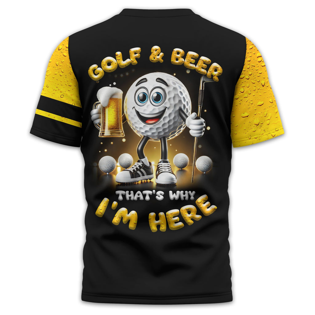 Golf And Beer Personalized Golf Polo ShirtGolf Shirt, Gift For Golfers