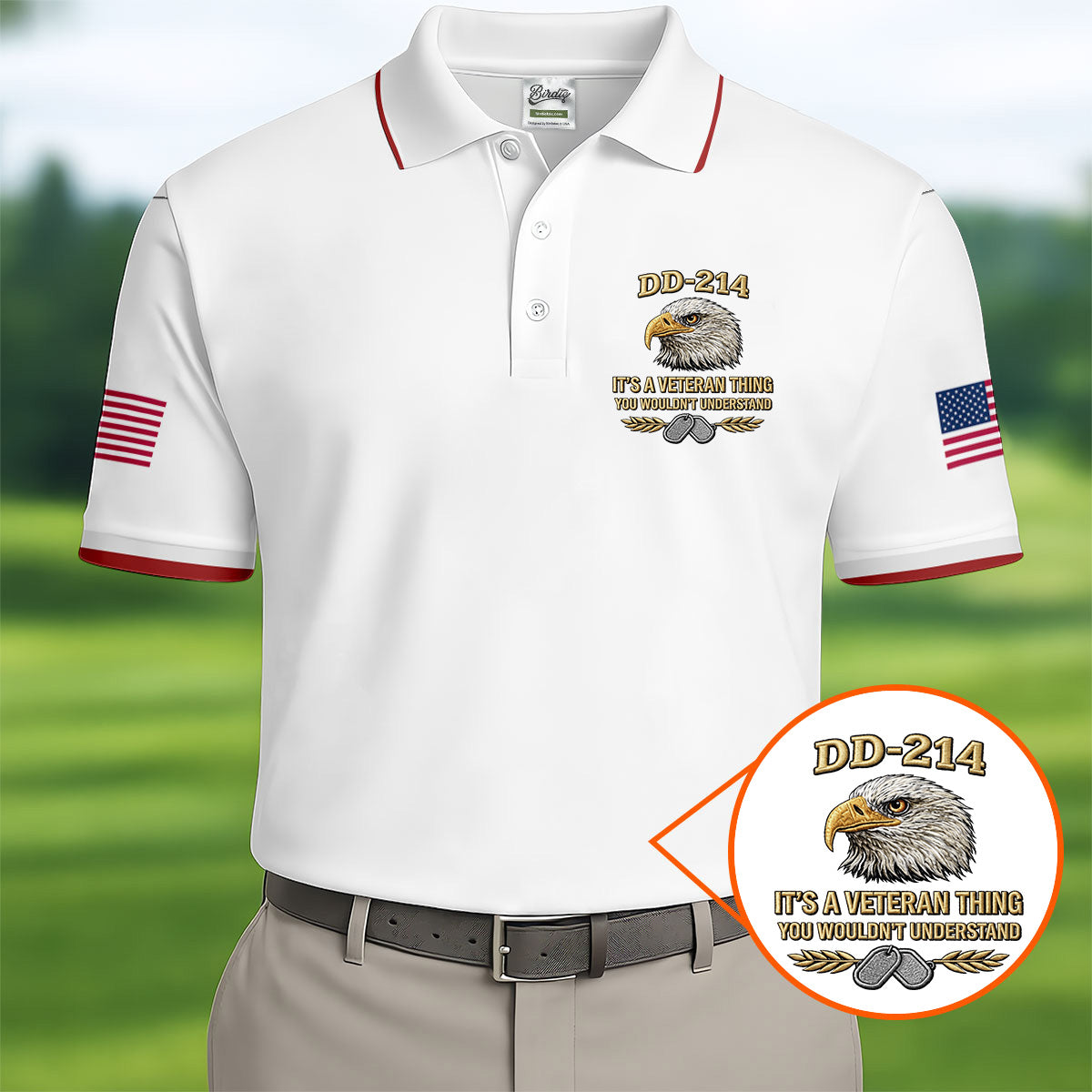 DD 214 Veteran Memorial Patriotic 4th Of July Golf Shirt, 250 Years Polo Shirts For Men
