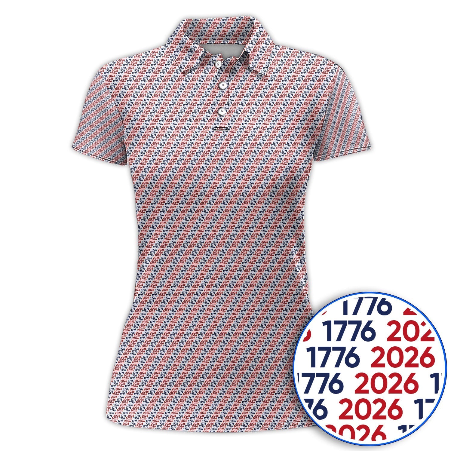 1776-2026 America 250 Anniversary Golf Polos, Patriotic USA Pattern Golf Shirt, Crazy Golf Shirts For Golfer