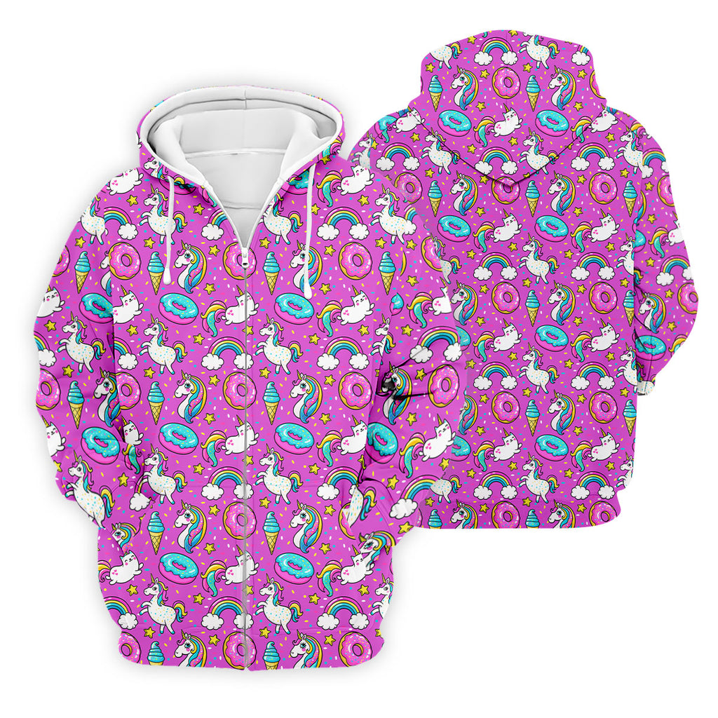 Funny Pink Donut Unicorn Mens Golf Shirts, Polo Shirts For Men, Cute Golf Outfit, Golfing Apparel