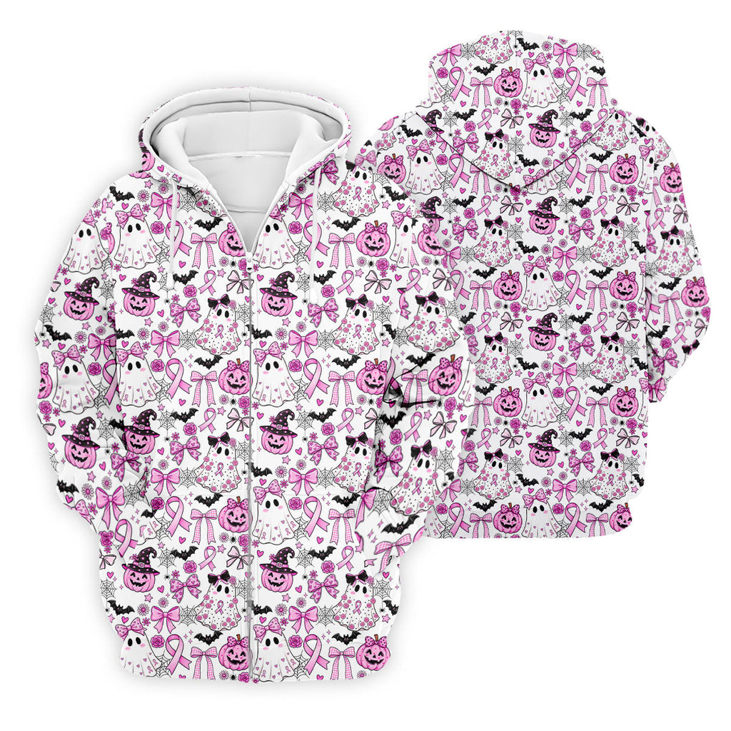 Pink Breast Cancer Witch Halloween Golf Polo Shirt, Mens Golf Polo, Golf Shirts For Men