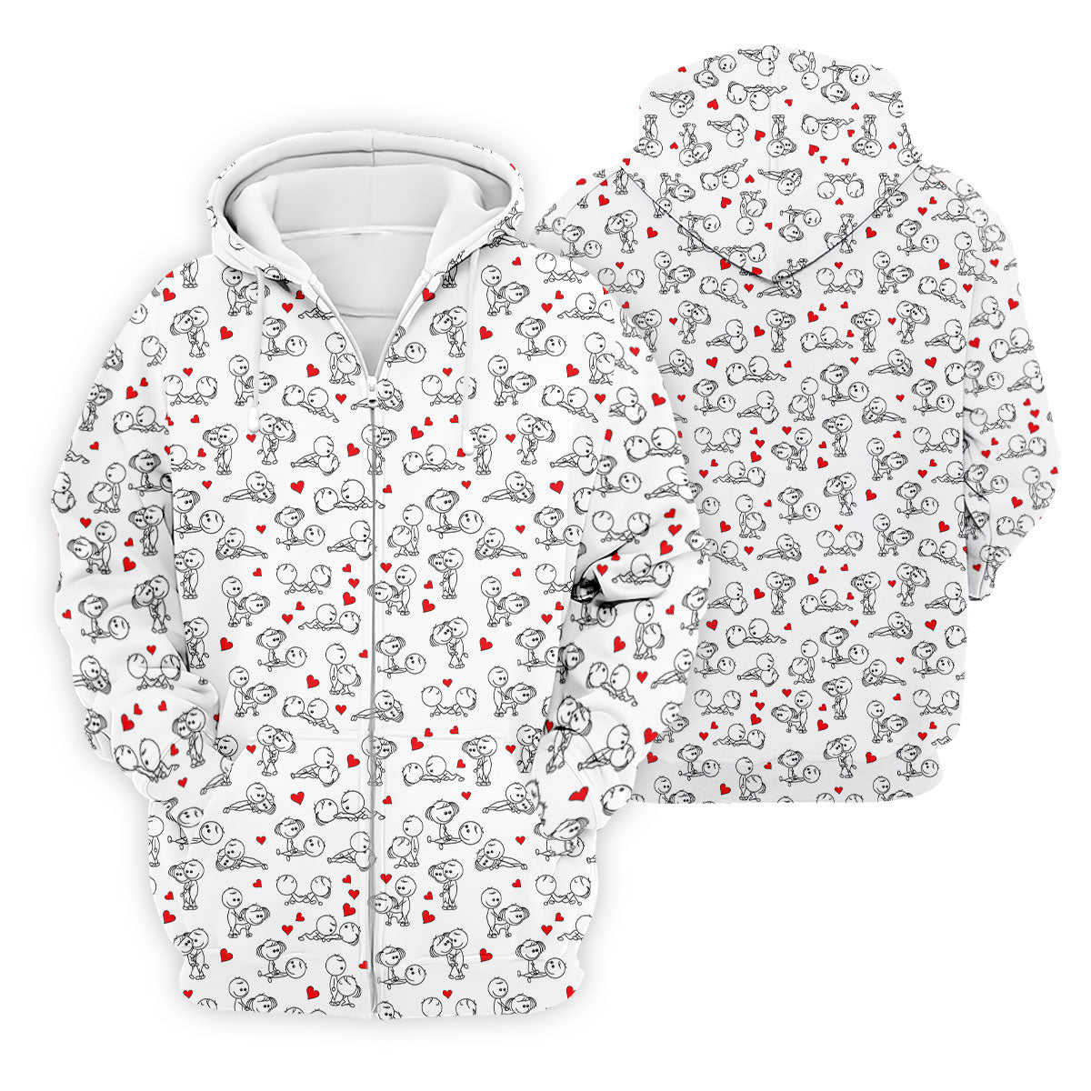 Naughty Position Stick Figure Couple White Golf Shirt, Golfer Valentines Gift, Fun Golf Shirts For Men