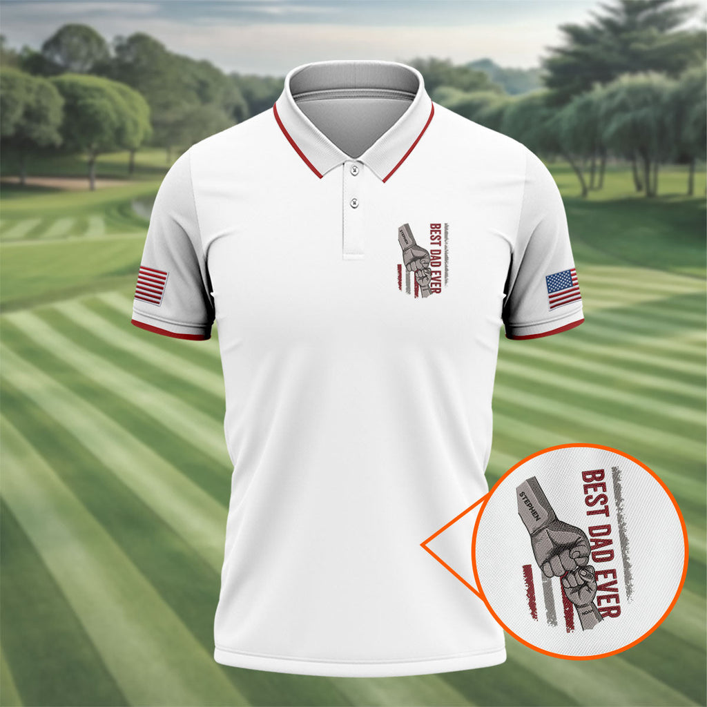 Best Dad Ever Father's Day Golf Shirt, Golf Gift For Dad, Golf Shirts For Men
