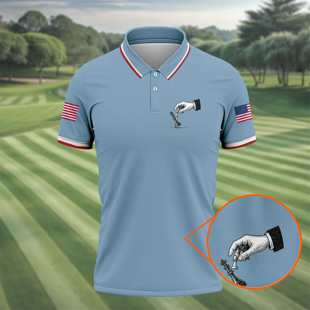 Protest Checkmate Chess 250 Years Patriotic Golf Shirt, Golf Shirts For Men, 4th Of July Golf Shirt