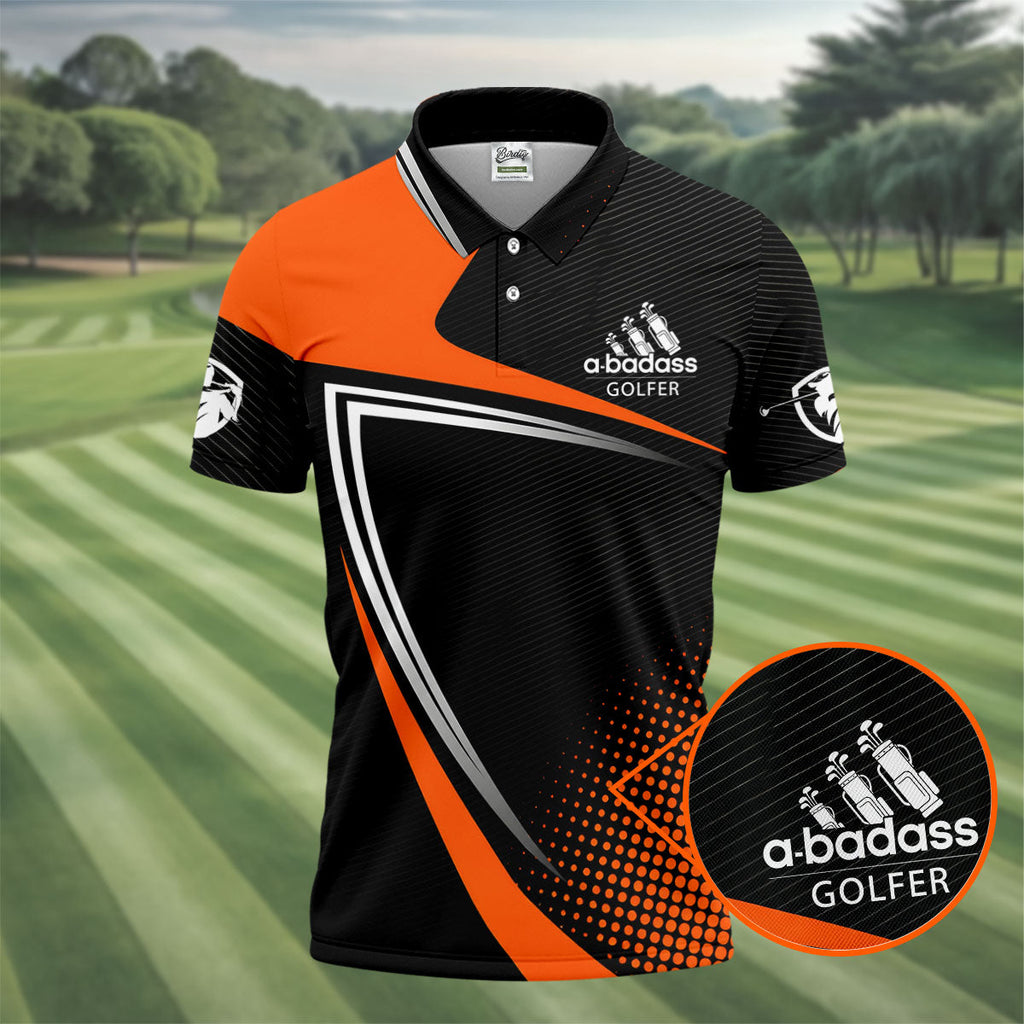 A Badass Golfer LGBT Support Golf Tops For Men, Gay Pride Month Celebrate Golf Shirts For Men