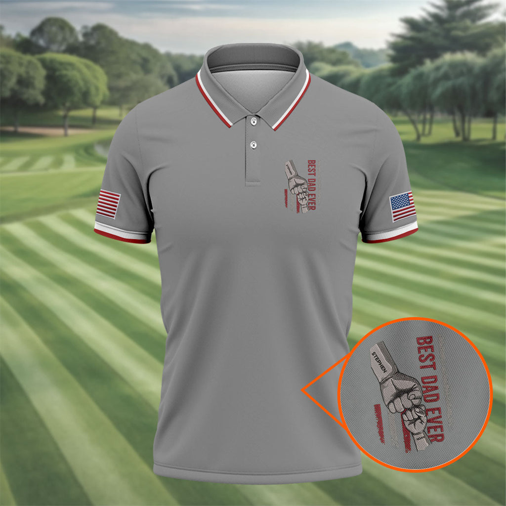 Best Dad Ever Father's Day Golf Shirt, Golf Gift For Dad, Golf Shirts For Men