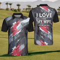 I Love When My Wife Let Me Play Golf Mens Golf Polo ShirtMens Goft Gift, Gift For Golf Lovers