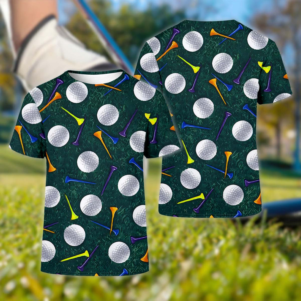 Golf Balls Men's Golf Polo Shirt, Funny Golf Shirt, Gifts For Golfer