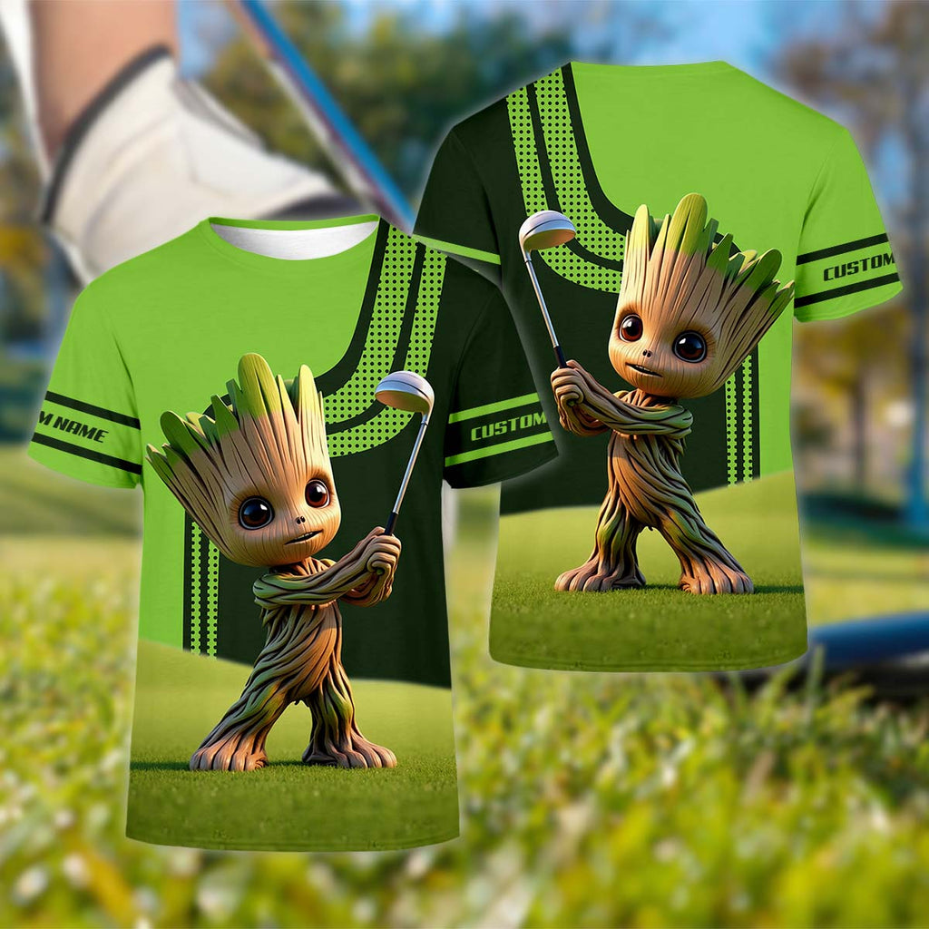 BabyGroot Custom Golf Polo ShirtGift For Golfers, Golf Gift Ideas