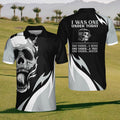 I Was One Under Today Skull Golf Polo ShirtGolfing Apparel, Mens Golf Gift