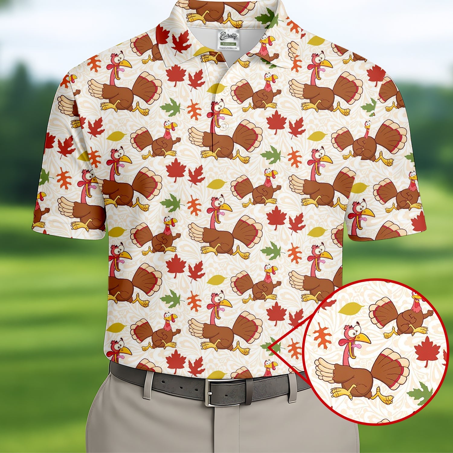 Funny Turkey Thanksgiving Golf Tops For Men, Fun Golf Shirts For Men, Cool Golf Gift, Golf Shirts For Men