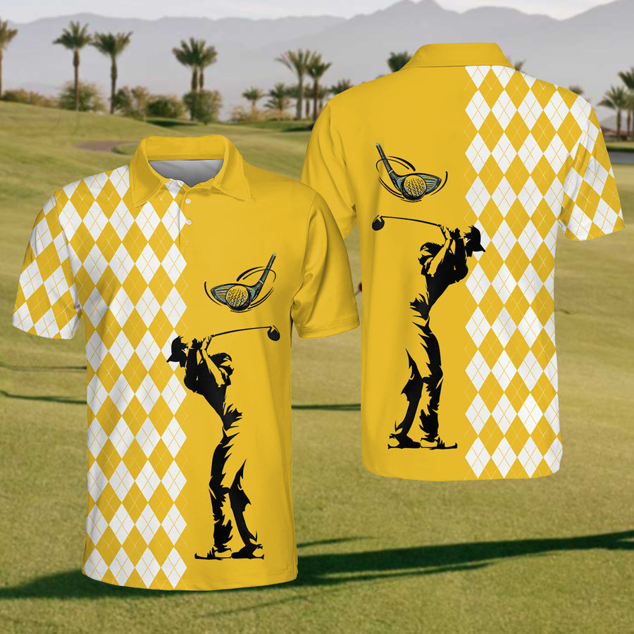 Golf Swinger Mens Golf Polo ShirtMens Goft Shirt, Gift For Golf Lovers