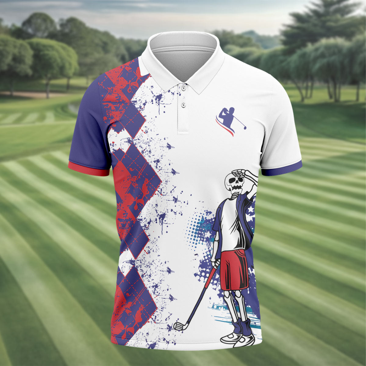 Size Matters No One Wants A Small Stick Mens Golf Polo ShirtMens Golf Gift, Funny Golf Shirt