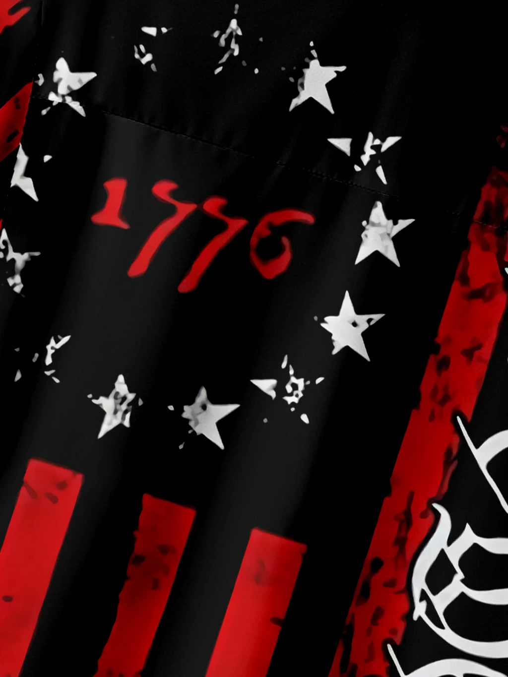 1776 We The People Red And Black Hawaiian Golf Shirt, 250th Anniversary Tropical Vibe Men's Golf Shirt