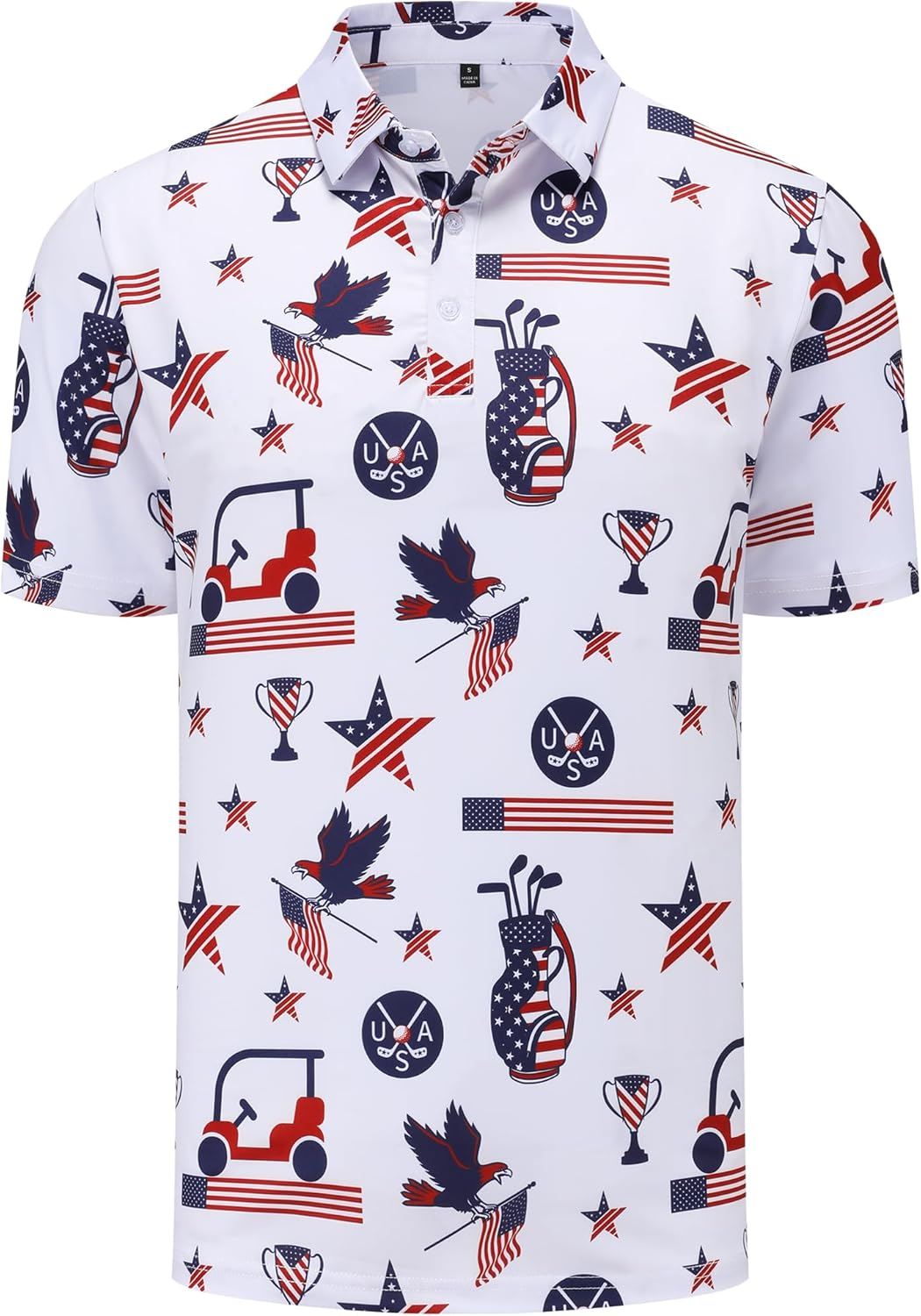 In Golf We Trust 2026 US Patriotic Pride Golf Polo Shirts, Golf Gift For Men, Golf Shirts For Men