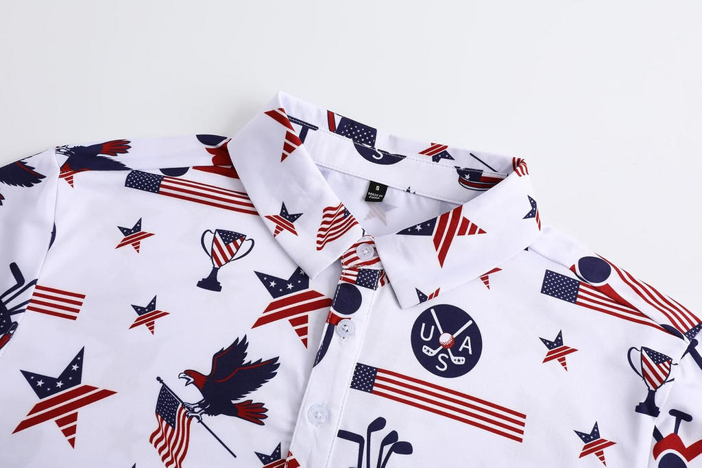 In Golf We Trust 2026 US Patriotic Pride Golf Polo Shirts, Golf Gift For Men, Golf Shirts For Men