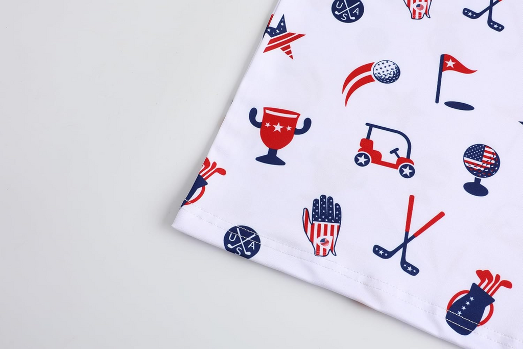 US Patriotic Pride American Flag Golf Polo Shirts, Golf Gift For Men, Golf Shirts For Men