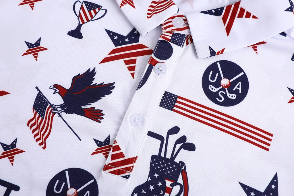In Golf We Trust 2026 US Patriotic Pride Golf Polo Shirts, Golf Gift For Men, Golf Shirts For Men