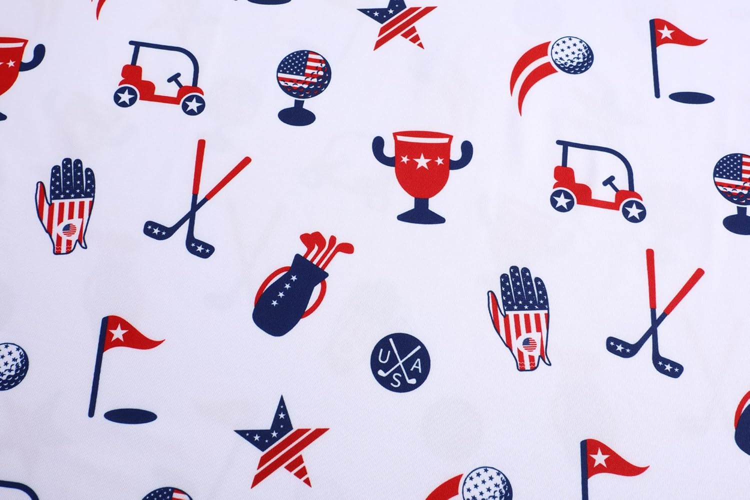 US Patriotic Pride American Flag Golf Polo Shirts, Golf Gift For Men, Golf Shirts For Men