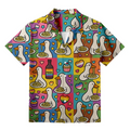 Pride Japanese Goose Eat Spaghetti Hawaiian Golf Shirt, Unique Golf Shirt, Tropical Vibe Funny Golf Shirt
