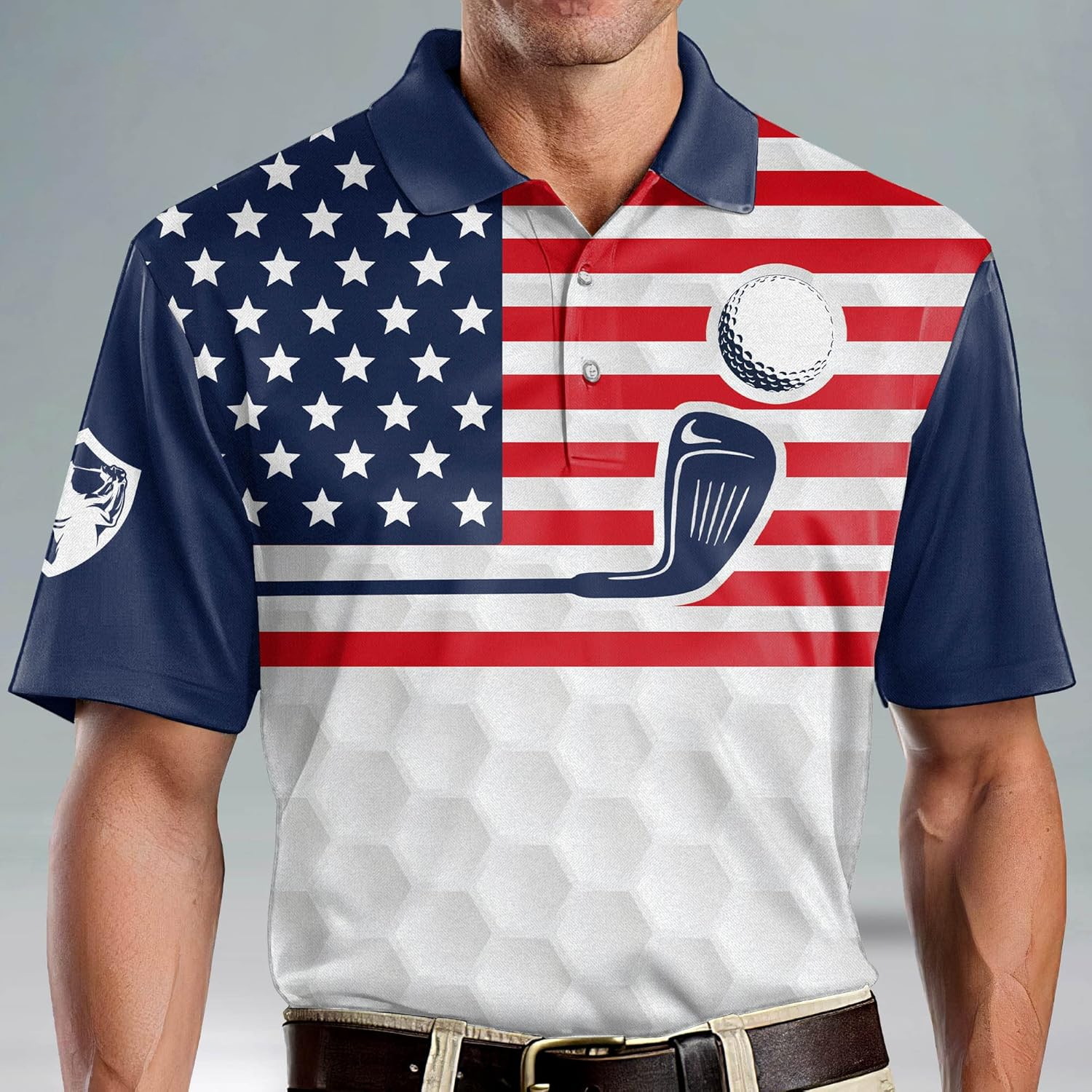 The Older I Get The Harder It Is To Find My Balls American Flag Golf Polo Shirts, Cool Golf Gift, Golfing Apparel