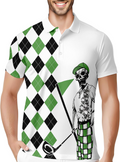 Funny Swing Green Polo Shirt American Flag Shirt Patriotic Golf Polo Shirts, Golf Gift For Men, Golf Shirts For Men