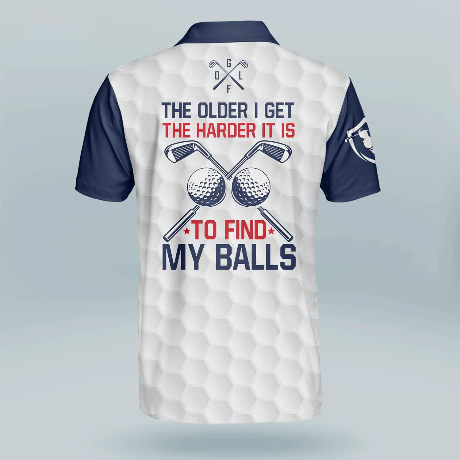 The Older I Get The Harder It Is To Find My Balls American Flag Golf Polo Shirts, Cool Golf Gift, Golfing Apparel