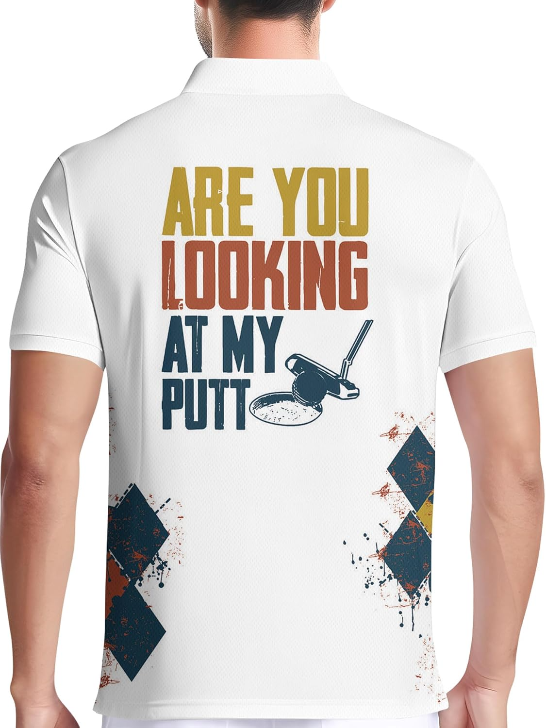 Are You Looking At My Putt Funny Swing Golf Polo Shirts, Golf Gift For Men, Golf Shirts For Men