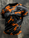 Retro Camouflage Patriotic Golf Shirt, 4th Of July Golf Shirt, Camo Golf Shirt, Golf T-Shirt, Polo For Men