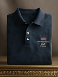 250th Anniversary Navy Golf Polo, Patriotic Golf Shirt, 4th Of July Golf Shirt, Golf Shirts For Men