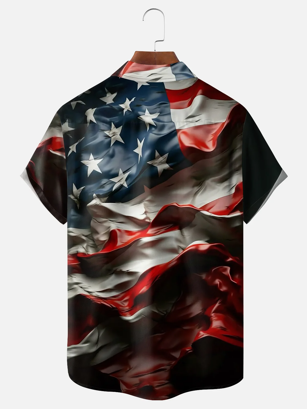 American Flag Flying Art Independence Day Hawaiian Golf Shirt, 250th Anniversary Tropical Vibe Men's Golf Shirt