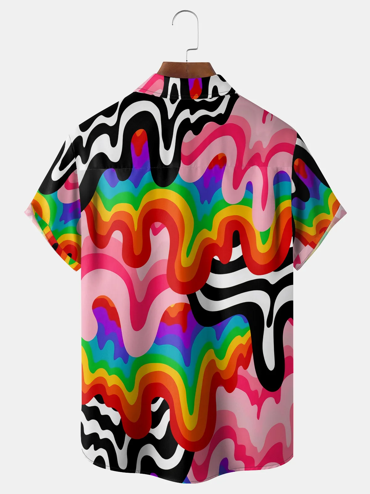 LGBT Pride Rainbow Colorful Hawaiian Golf Shirt, Unique Golf Shirt, Tropical Vibe Funny Golf Shirt