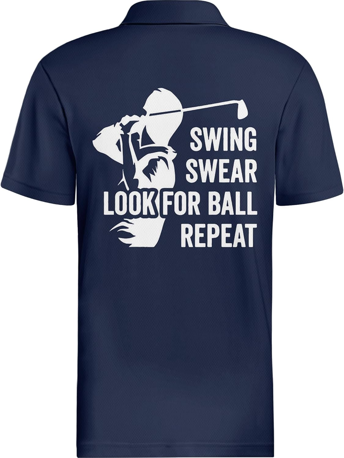 Swing Swear Look For Ball Repeat Patriotic American Flag Golf Polo Shirts, Golf Gift For Men, Golf Shirts For Men
