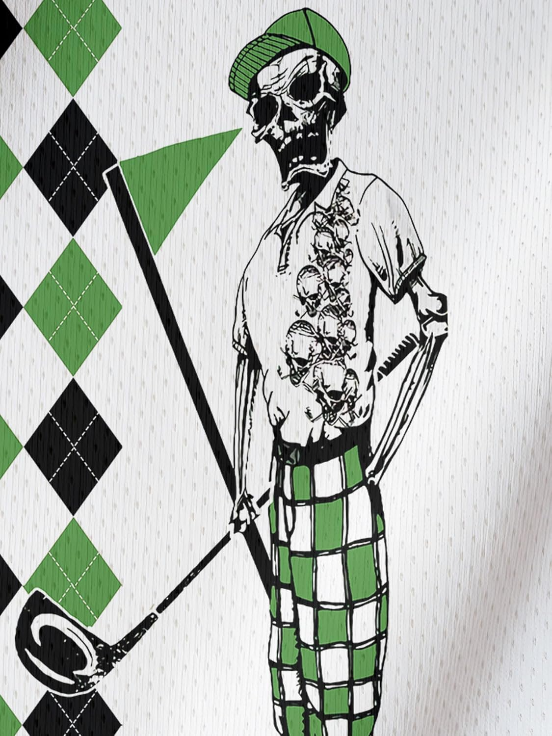Funny Swing Green Polo Shirt American Flag Shirt Patriotic Golf Polo Shirts, Golf Gift For Men, Golf Shirts For Men