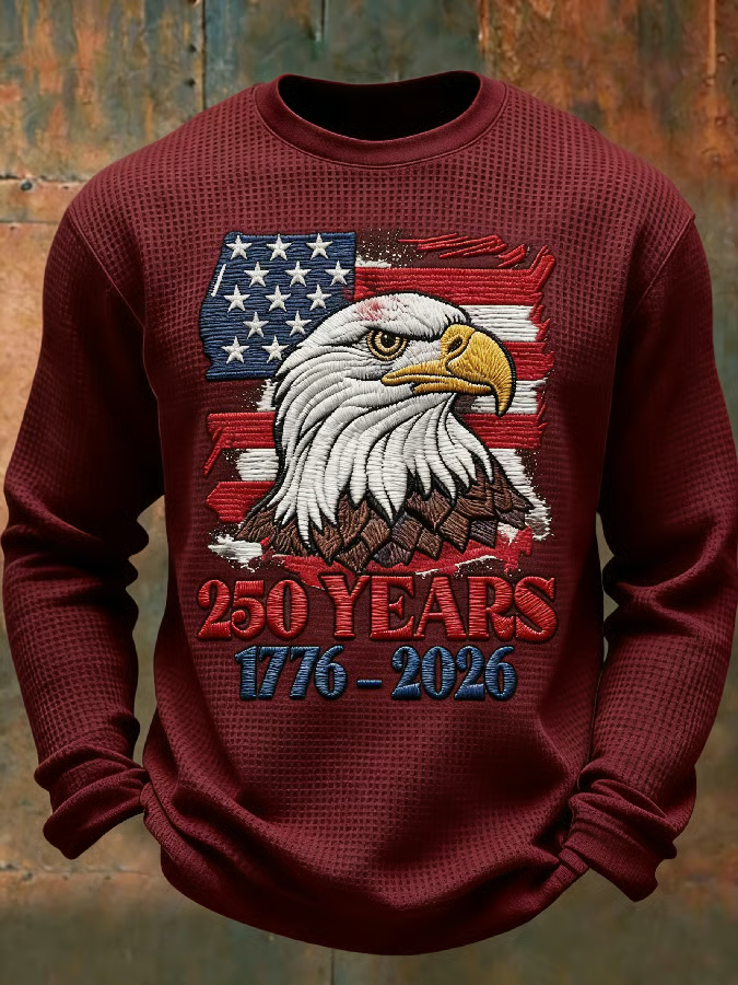 American Flag And Bald Eagle 250 Years 1776-2026 Patriotic Golf Shirt, 4th Of July Golf Shirts For Men