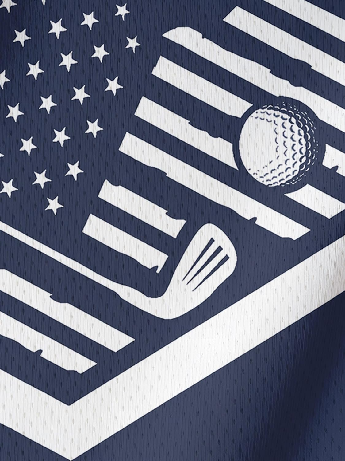Swing Swear Look For Ball Repeat Patriotic American Flag Golf Polo Shirts, Golf Gift For Men, Golf Shirts For Men