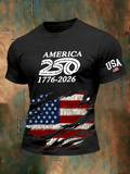 America 250 1776-2026 Distressed Patriotic Golf Shirt, 4th Of July Golf Shirt, Golf Shirts For Men