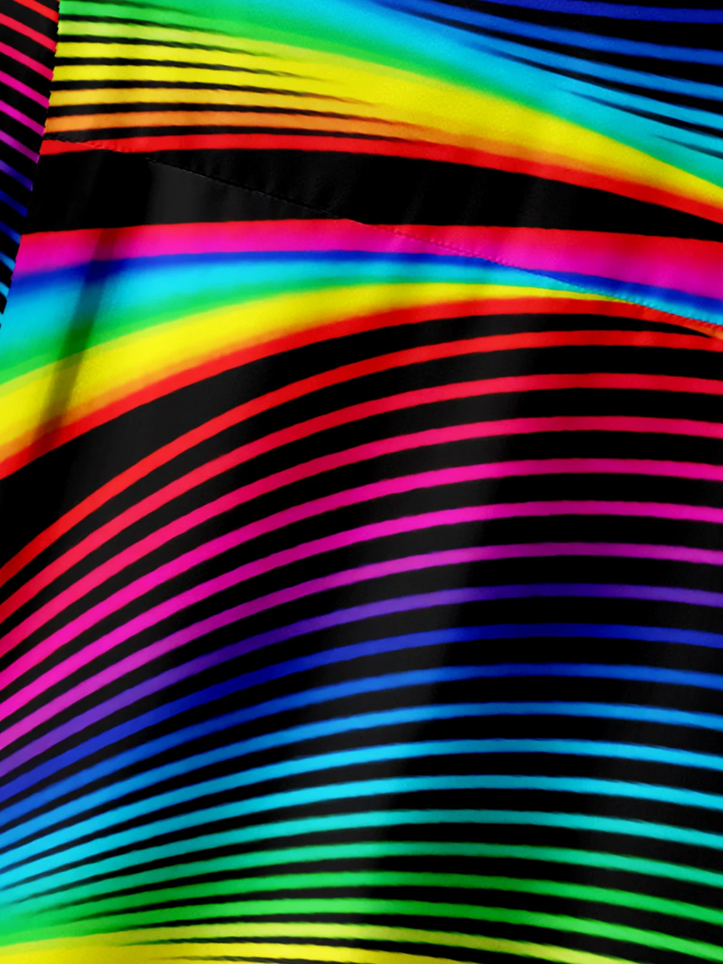 LGBT Color Stripe Rainbow Colorful Hawaiian Golf Shirt, Unique Golf Shirt, Tropical Vibe Funny Golf Shirt