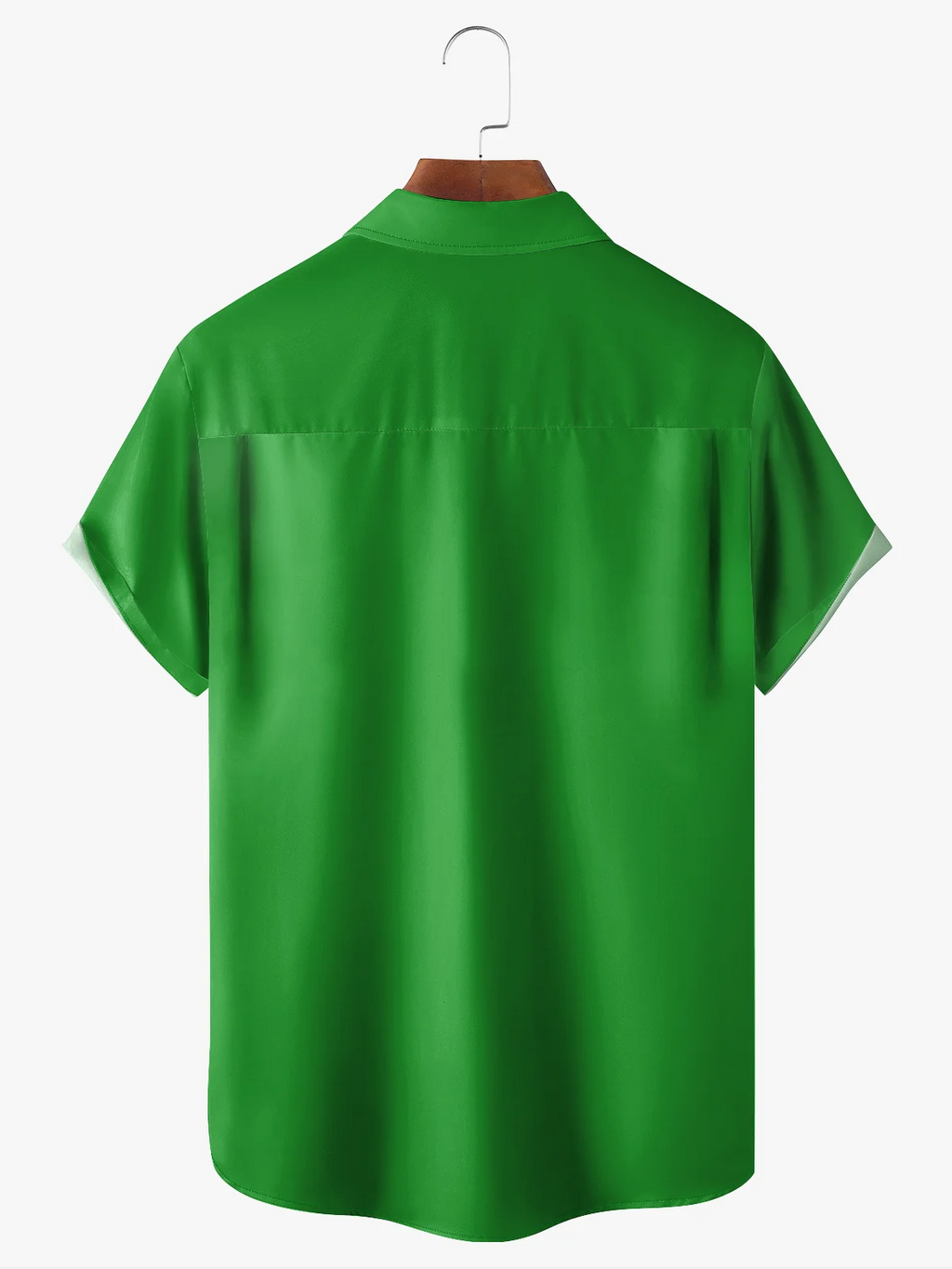 Green St. Patrick's Day Lucky Clover Shamrock Hawaiian Golf Shirt, St Paddy's Day Tropical Vibe Men's Golf Shirt