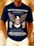 America 1776-2026 Semiquincentennial Patriotic Navy Golf Shirt, 4th Of July 250th Anniversary Golf Shirts For Men