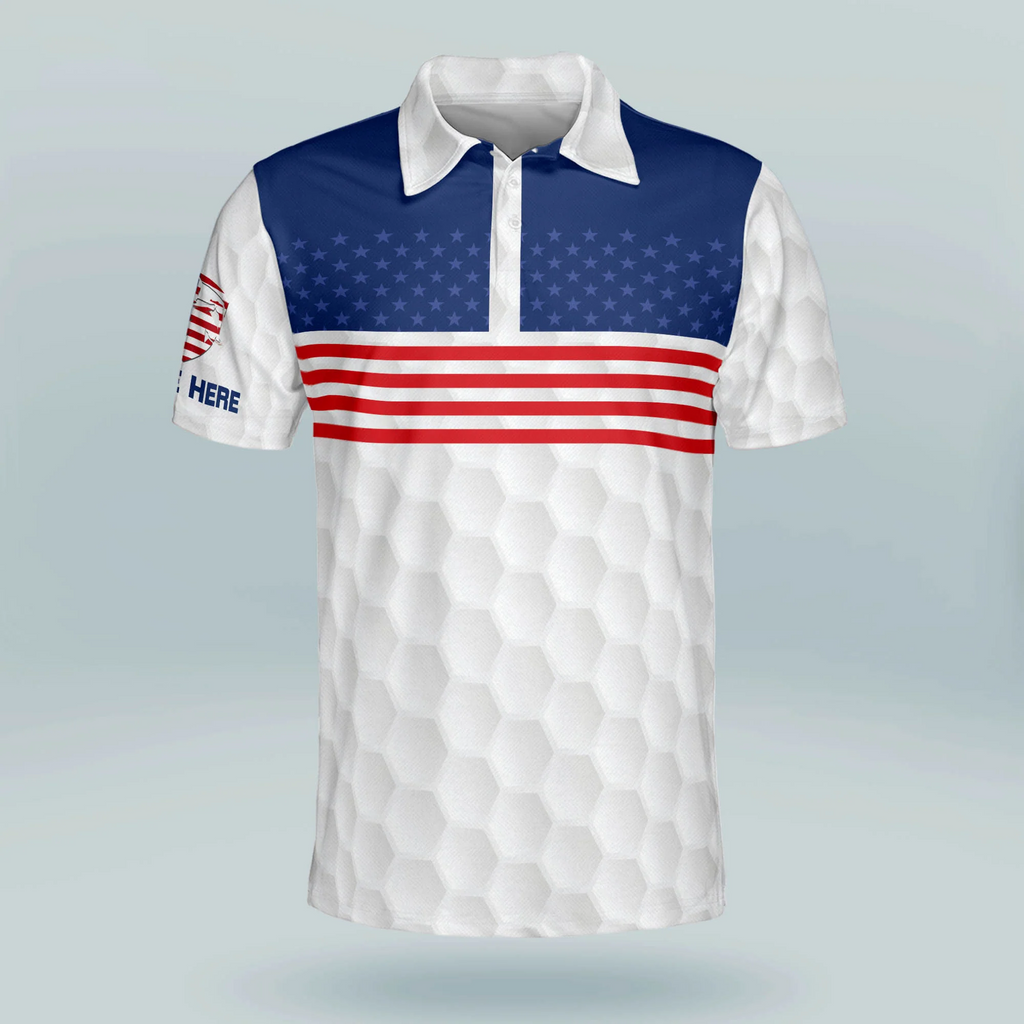 It Takes A Lot of Balls To Golf The Way I Do Patriotic Custom Golf Polo Shirts, Golf Gift For Men, 250th Anniversary Golf Shirt