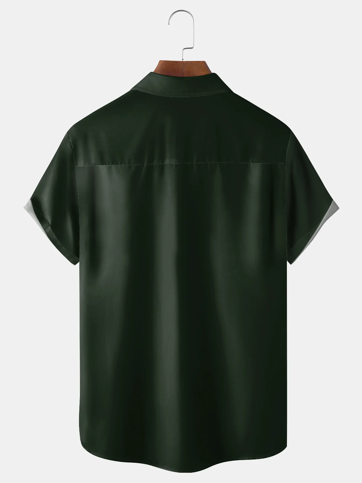 St. Patrick's Day Four Leaf Clover Black Dark Green Hawaiian Golf Shirt, St Paddy's Day Tropical Vibe Men's Golf Shirt