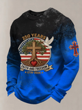 250 Years Faith And Freedom Black And Blue Golf Shirt, Patriotic Golf Shirt, 4th Of July Golf Shirts For Men