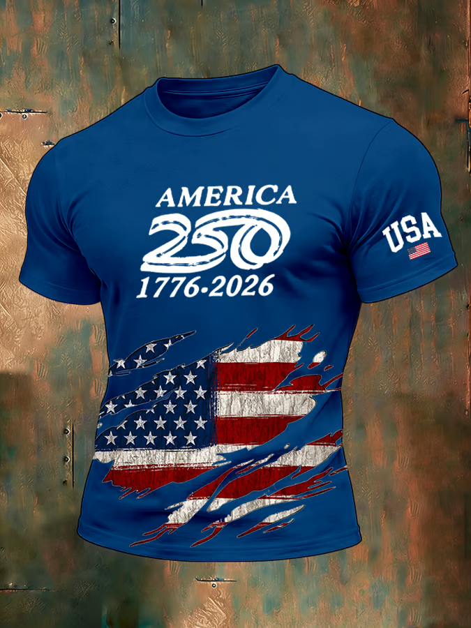 America 250 1776-2026 Distressed Patriotic Golf Shirt, 4th Of July Golf Shirt, Golf Shirts For Men
