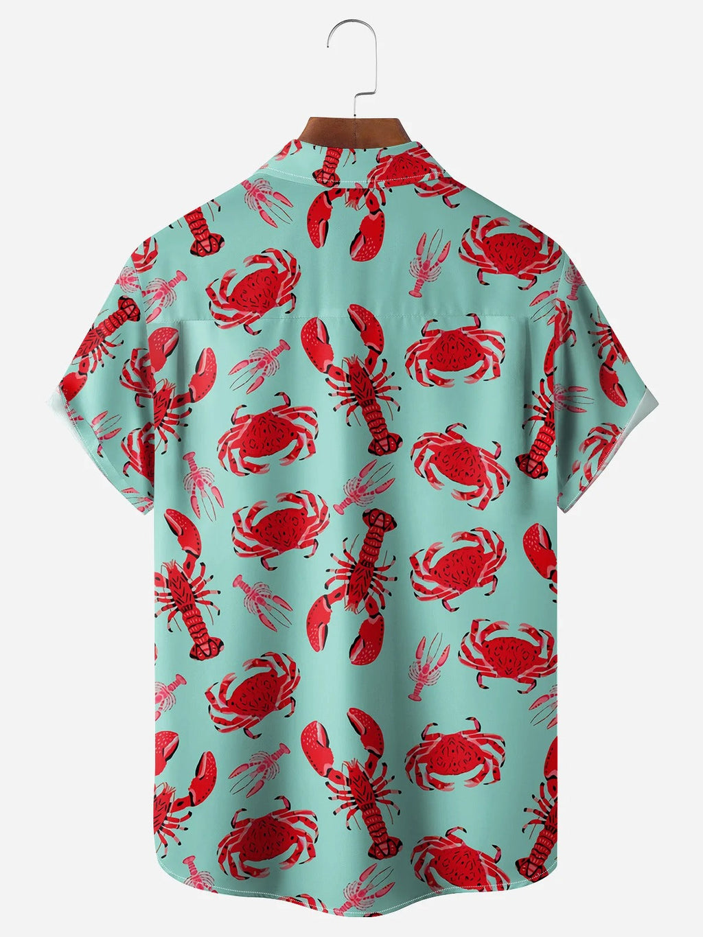 Lobster Pattern Hawaiian Golf Shirt,  Men's Golf Shirt, Ocean Vibe Tropical Vibe Funny Golf Shirt