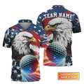 American Eagle Custom Golf Polo Shirt, Custom Men's Golf Polo Shirt, Golfing Apparel, Gift For Golfers
